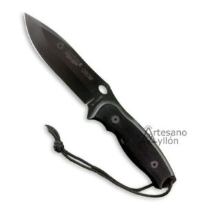 Cuchillo Aitor Crow Negro con hoja Clip Point recubierta en cromo negro