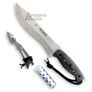 Cuchillo Aitor Ferfal con cuchillo skinner y kit de supervivencia