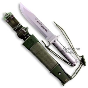 Cuchillo Aitor Jungle King I con hoja de 205 mm y funda táctica verde