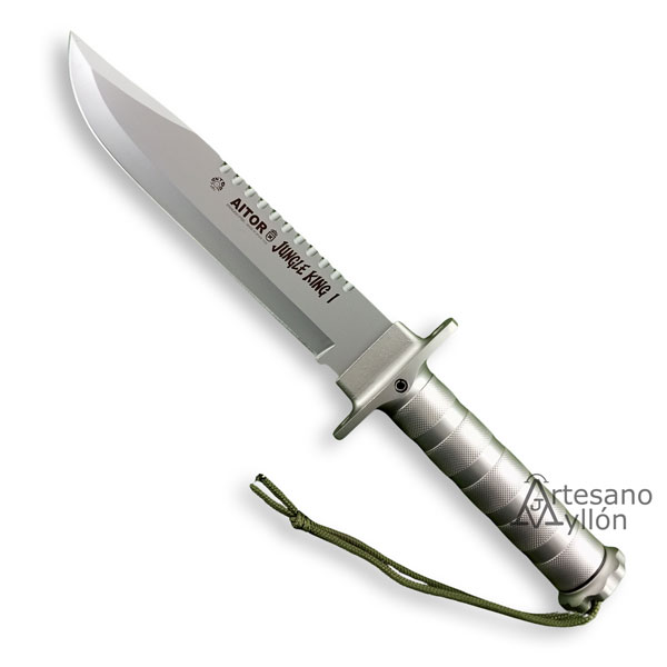 Cuchillo Aitor Jungle King I con hoja de acero inoxidable y mango hueco de Peralumal