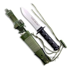 Cuchillo Aitor Jungle King II con hoja recta y funda táctica verde