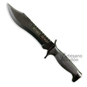 Cuchillo Aitor Oso Negro con hoja recta y mango de poliamida negra
