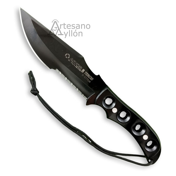 Cuchillo Aitor Tercio Negro de acero inoxidable MoVa con mango full tang