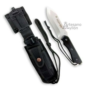 Cuchillo Aitor Zero Blanco con mango de micarta negra y funda incluida