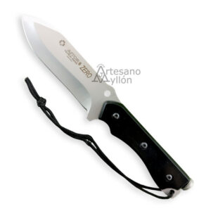 Cuchillo Aitor Zero Blanco con hoja Drop Point y mango de micarta negra