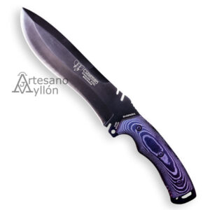 Cuchillo Cudeman Boina Verde 299-NC hoja pavonada y mango de micarta negra