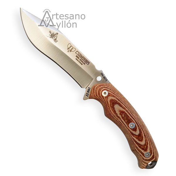 Cuchillo Cudeman JJSK1 con mango de micarta marrón y hoja Böhler N-695