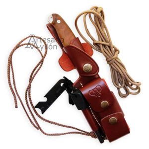 Cuchillo Cudeman Ness Wolf 208-GC con funda marrón multiposición y accesorios incluidos