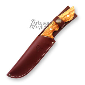 Cuchillo Cudeman Pistolo 121-L con funda de cuero marrón