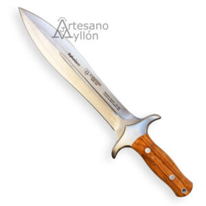 Cuchillo Cudeman Rehalero 104-L con hoja de punta de lanza y mango de madera de olivo