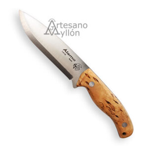 Cuchillo J&V Álamo Abedul 1013-AB con mango de abedul rizado