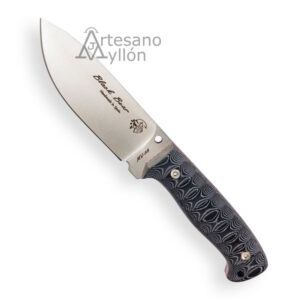 Cuchillo J&V Black Bear 1501-MN con hoja drop-point y mango de micarta negra