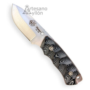 Cuchillo J&V Nano 2.0 con hoja MV-58 y mango de micarta negra