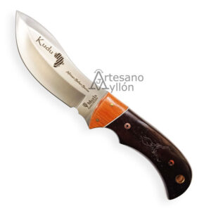 Cuchillo Muela Kudu Serie Limitada con hoja grabada y mango de madera exótica