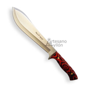 Cuchillo Muela Machete con hoja tipo machete y mango de madera natural