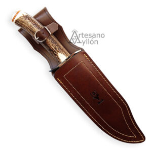 Muela Rhino 25A con funda de cuero marrón con hebilla