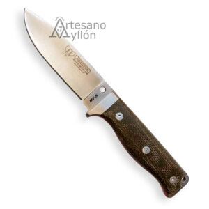 Cuchillo Cudeman MT5 de acero Böhler con mango de micarta canvas verde