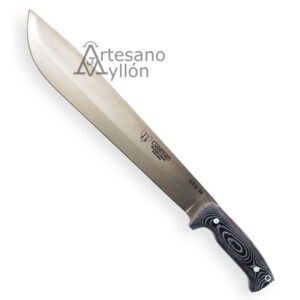 Machete Cudeman SVK II con hoja satinada de acero MoVa y mango de micarta negra