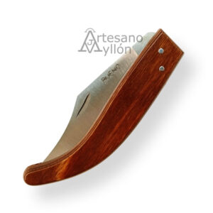 Navaja Bueno curva cerrada con mango de madera laminada