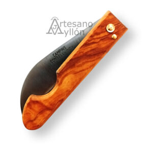 Navaja Campins Pescador Inox 259 cerrada con mango de madera de olivo