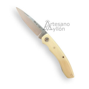 Navaja Miguel Nieto Colibrí 112-W abierta con mango de micarta color hueso