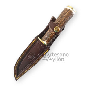 Cuchillo Muela BRACO-11DAM – Damasco 576 Láminas y Asta de Ciervo