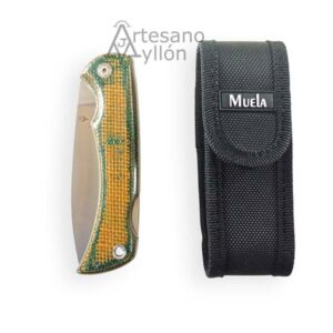 Navaja Muela BX-9G – Hoja MOVA 90 mm y Micarta Verde-Marrón