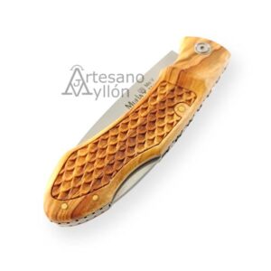 Navaja Muela G-8OL Madera de Olivo Hoja MOVA 80 mm