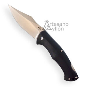 Navaja Böker Plus Echidna 01BP0053 diseñada por Raphaël Durand. Hoja D2 de 9,3 cm, mango GRN/TPE, bloqueo Back Lock y funda de nailon.
