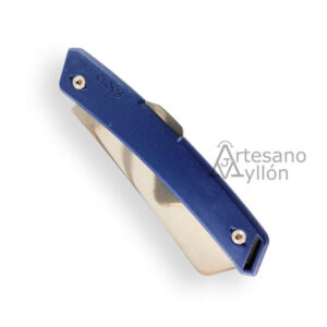 Navaja Florinox Clovis 3092-130 con hoja MA5 Sheep Foot de 9 cm, mango azul de poliamida reforzada, bloqueo Back Lock y diseño desmontable.