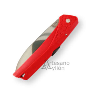Navaja Florinox Kiana 3092-100 roja con hoja de acero inoxidable X35Cr16N de 9 cm, mango de poliamida y bloqueo Back Lock. Fabricada en Francia.