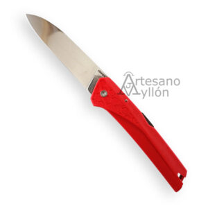 Navaja Florinox Kiana 3092-100 roja con hoja de acero inoxidable X35Cr16N de 9 cm, mango de poliamida y bloqueo Back Lock. Fabricada en Francia.