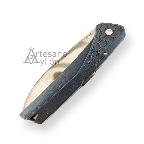 Navaja Florinox Kiana 3092-100 gris con hoja de acero inoxidable X35Cr16N de 9 cm, mango de poliamida y bloqueo Back Lock. Fabricada en Francia.