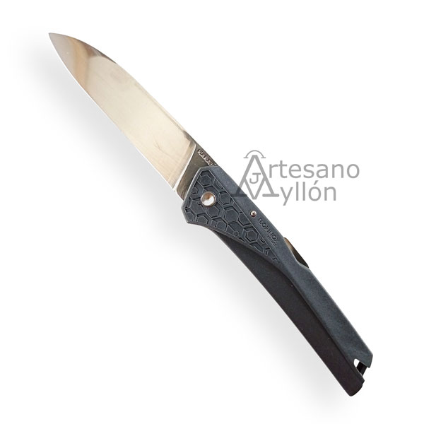 Navaja Florinox Kiana 3092-100 gris con hoja de acero inoxidable X35Cr16N de 9 cm, mango de poliamida y bloqueo Back Lock. Fabricada en Francia.