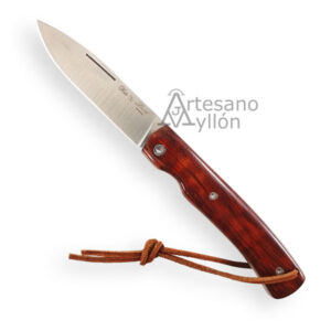 Navaja Miguel Nieto Lord 370-AN con hoja MOVA 1.4116 de 7,5 cm, mango de madera de amourette, cierre de pistón a dos tiempos y cordón fiador.